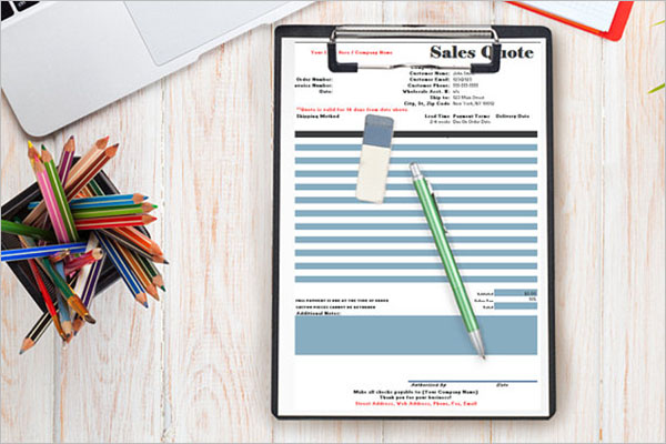 Printable Sales Order Template