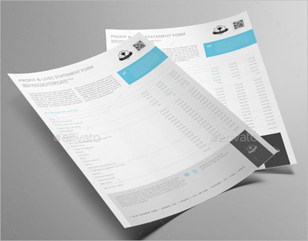 Profit & Loss Statement Form