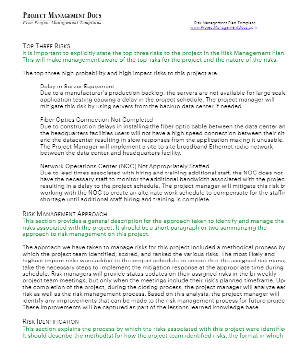 Project Environmental Management Plan Template