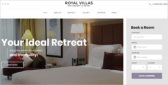 Resort Hotel Site Template