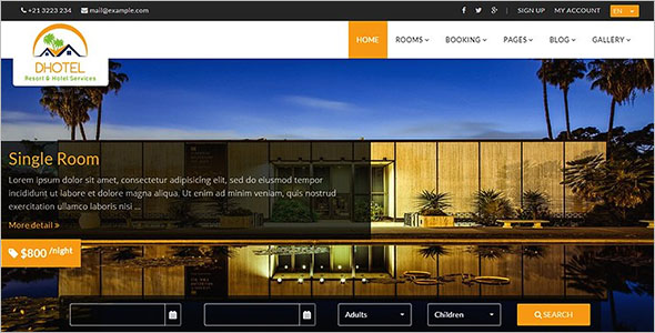 Resort Website Theme