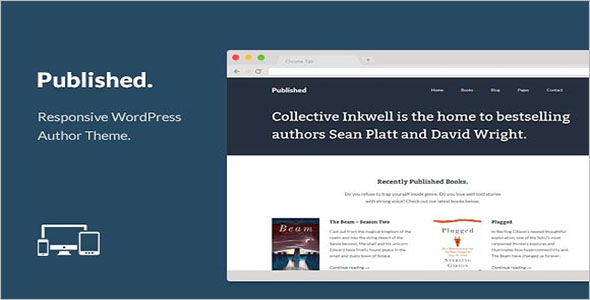 Responsive Author Blog Template