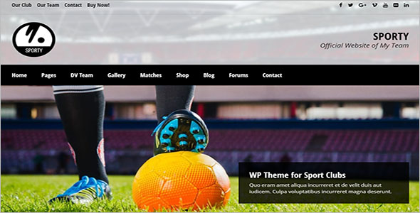 Responsive Sports Website Template