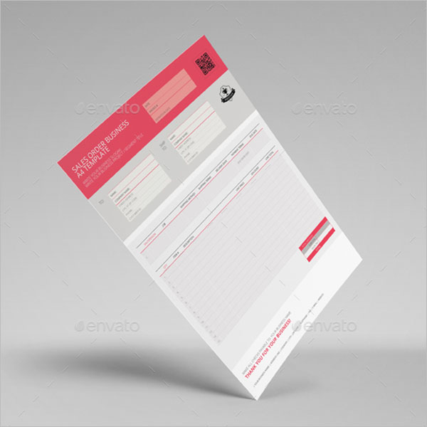 Sales Order Template Indesign