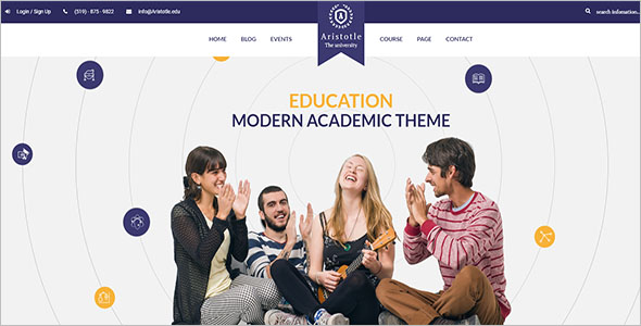 School Academic Website Template