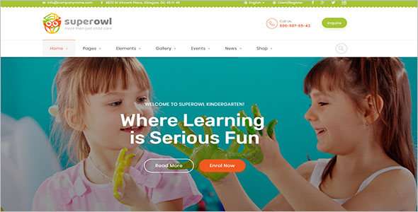 School Events Website Template
