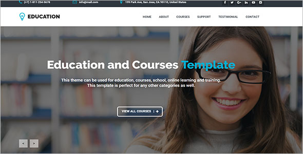 School Learning Management Website Template