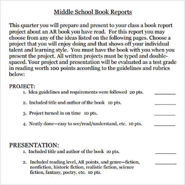 School Report Template