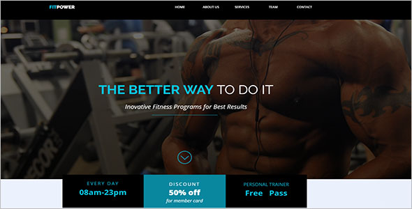 Simple Sports Landing Page Template