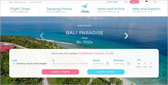 Simple Tour & Travel Website Template