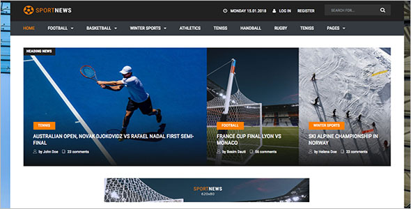 Sports Newspaper WordPress Theme