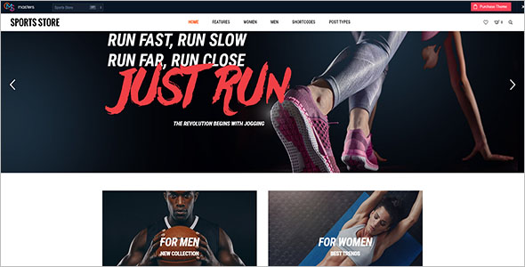 Sports Store Landing Page Template