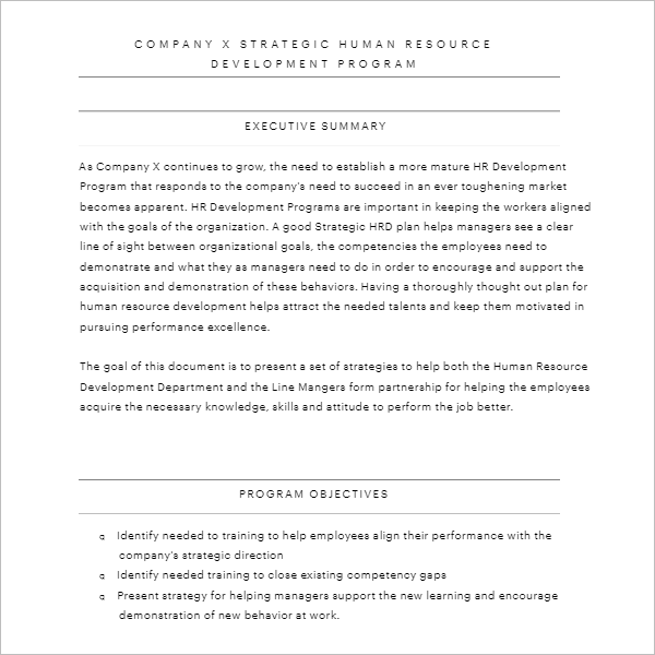 Strategic Plan Report Template