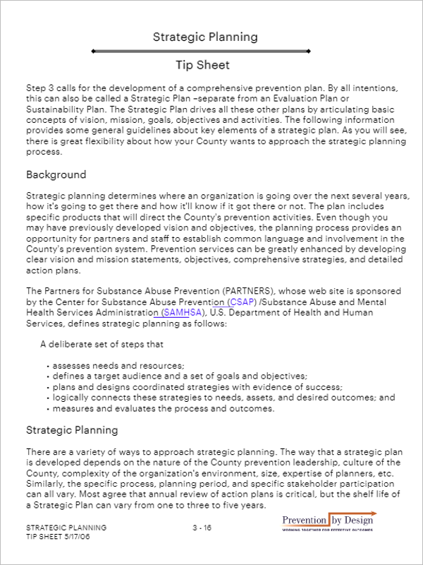 Strategic Plan Template For School