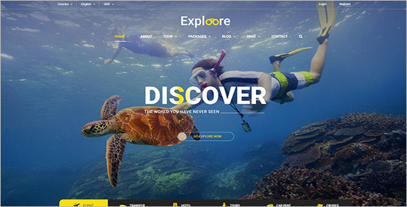 Travel Tour Booking Website Template