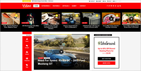 Video Newspaper WordPress Theme