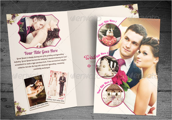 Wedding Planner Half Fold Brochure Template