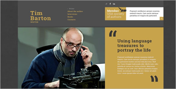 Writing Portfolio HTML Template