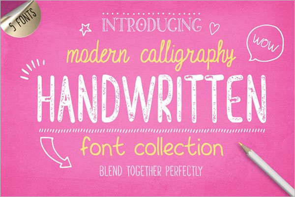 Handwritten Font Template