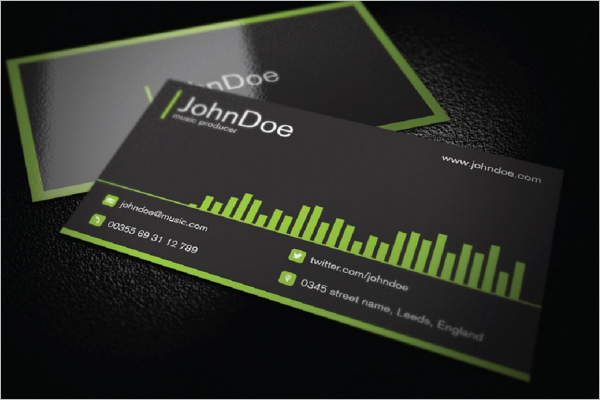 Music Business Card Template