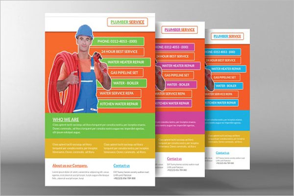 Plumbing Leaflet Flyer Template