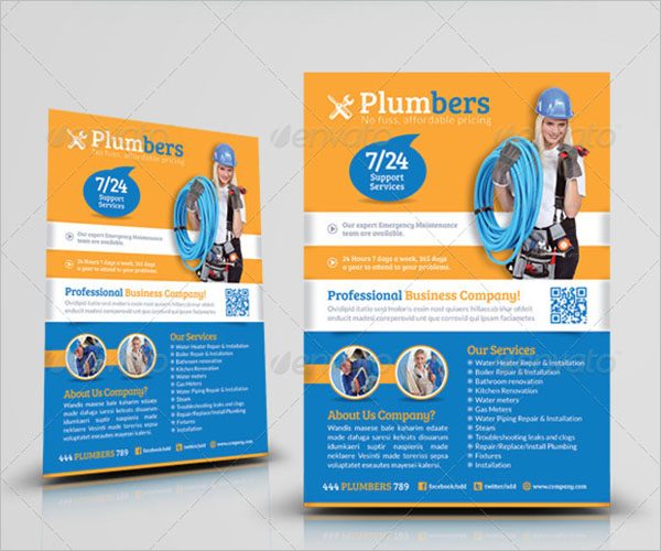 Printable Plumbers Flyer Template