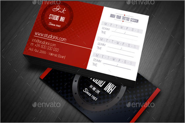Simple Tattoo Business Card Design