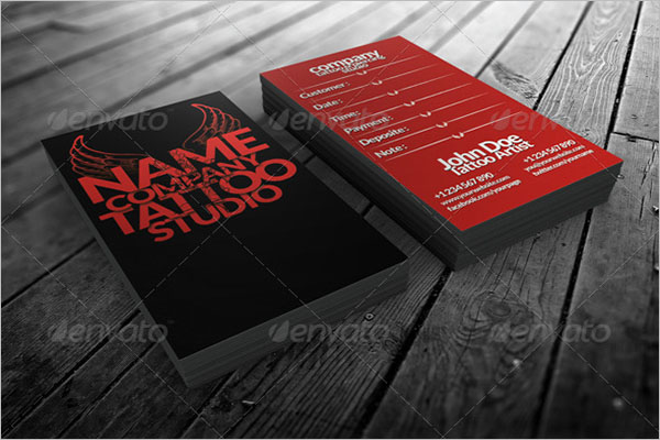 free business card psd template for tattoo artist
