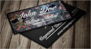 14 Tattoo Business Card Templates in Word PSD EPS Vector