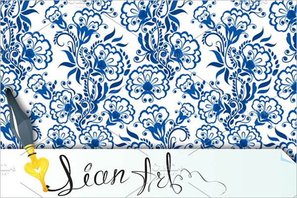 Vintage Floral Wallpaper Texture