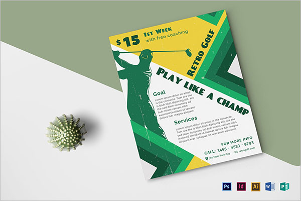 Vintage Golf Flyer Template