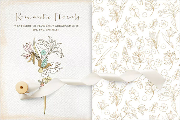 White Wallpaper Floral Texture