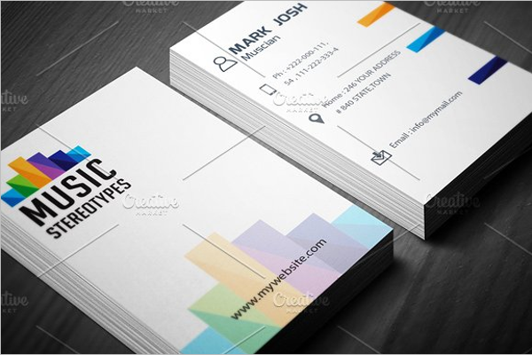 music visiting cards templates