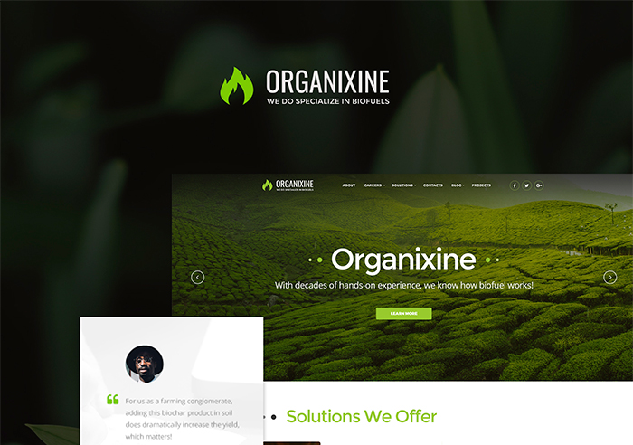 Alternative Energy Company WordPress Theme 