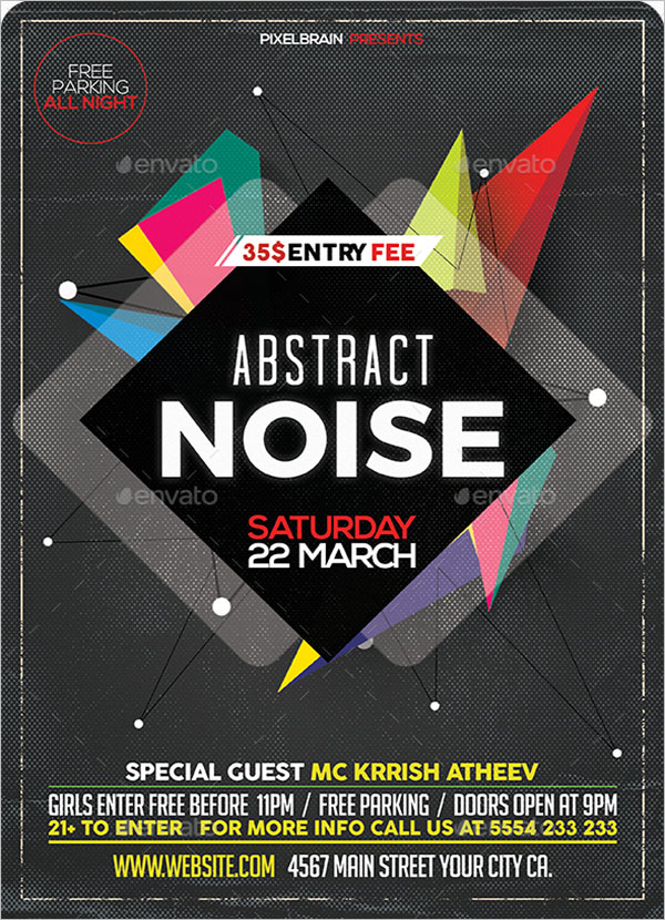 Abstract Nightclub Party Flyer Template