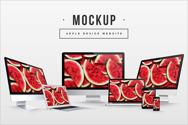 Apple Device Website Mockup