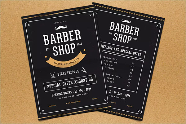 Barber Shop Flyer Template