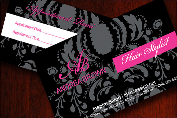 Beautiful Hair Stylist Business Card Template
