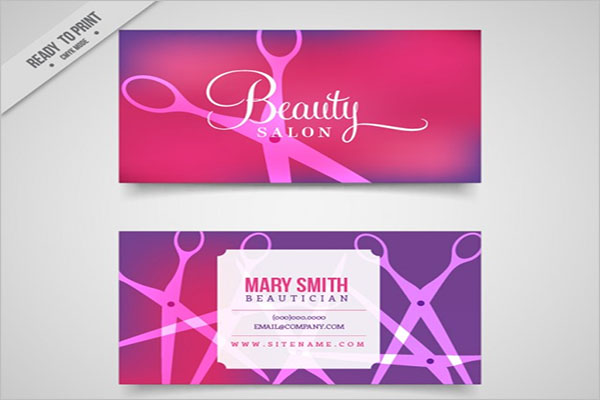 Beauty Saloon Business Card Template Free