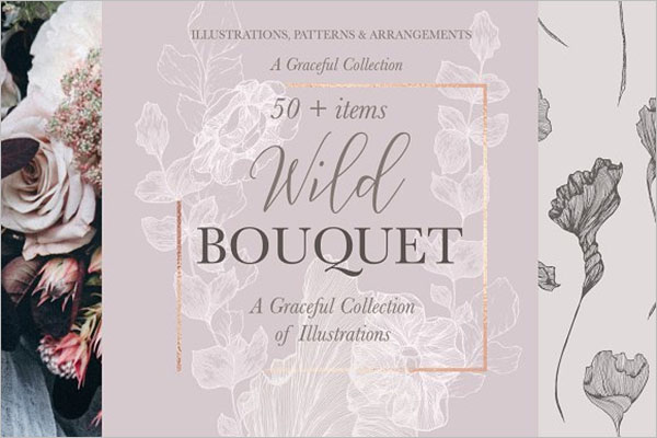 Bouquet Wedding Invitation Background