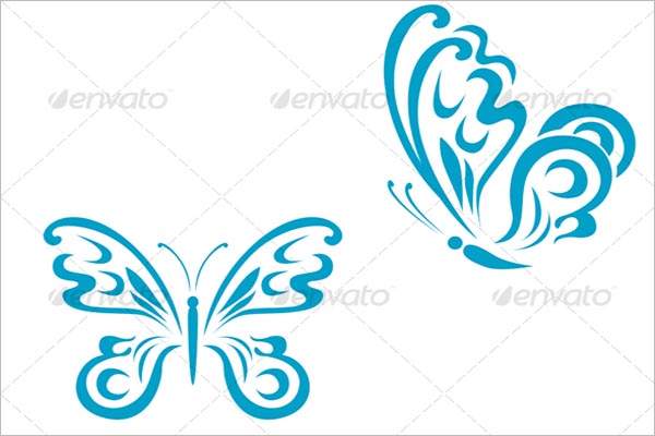 Butterfly Tattoo Icon Design