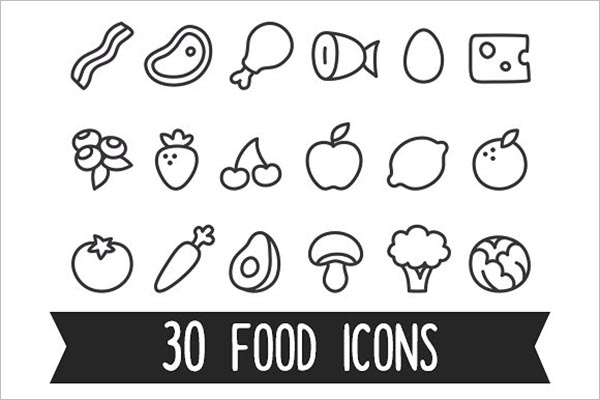 Cartoon Food Icons