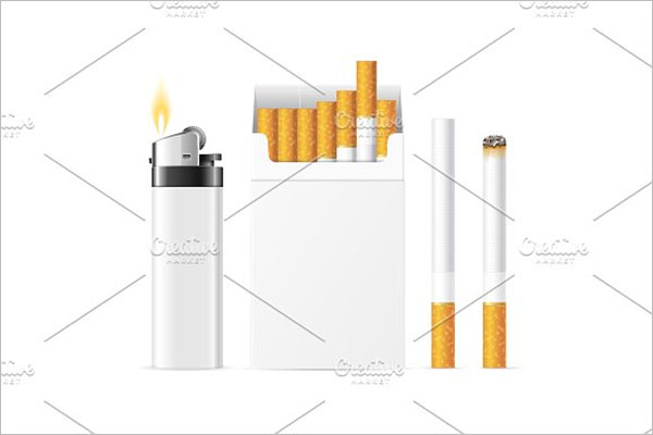Cigarette Packet With Pocket Lighter
