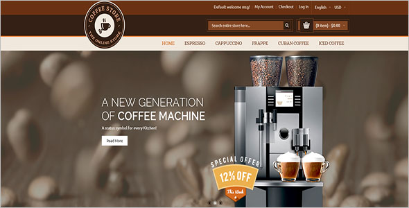 Coffee Magento Responsive Theme