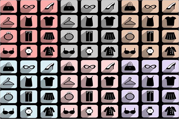 Creative Fashion icon Set