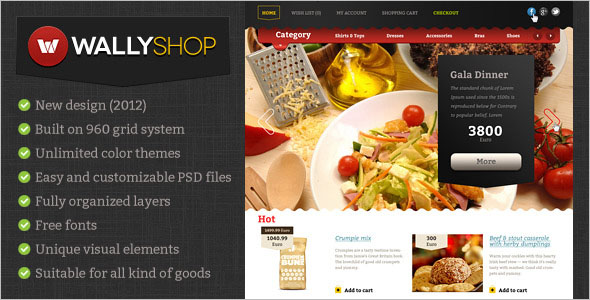 Creative OpenCart PSD Template