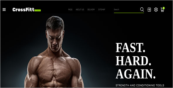 Crossfitt Store PrestaShop Theme