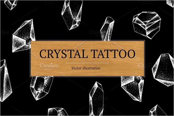 Crystal Tattoo Design Template