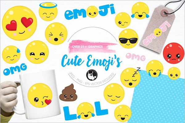 Cute Emoji's Illustration Pack