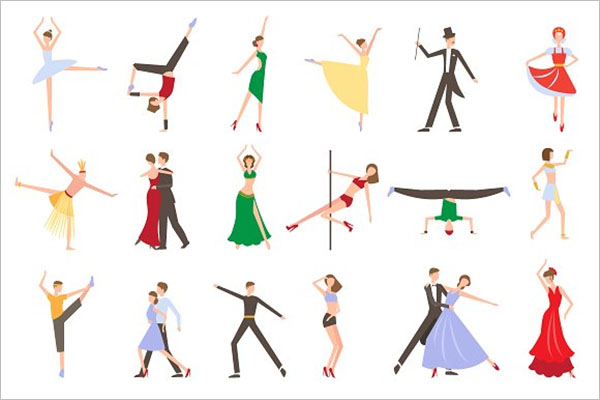 Dancing Styles Flat Design
